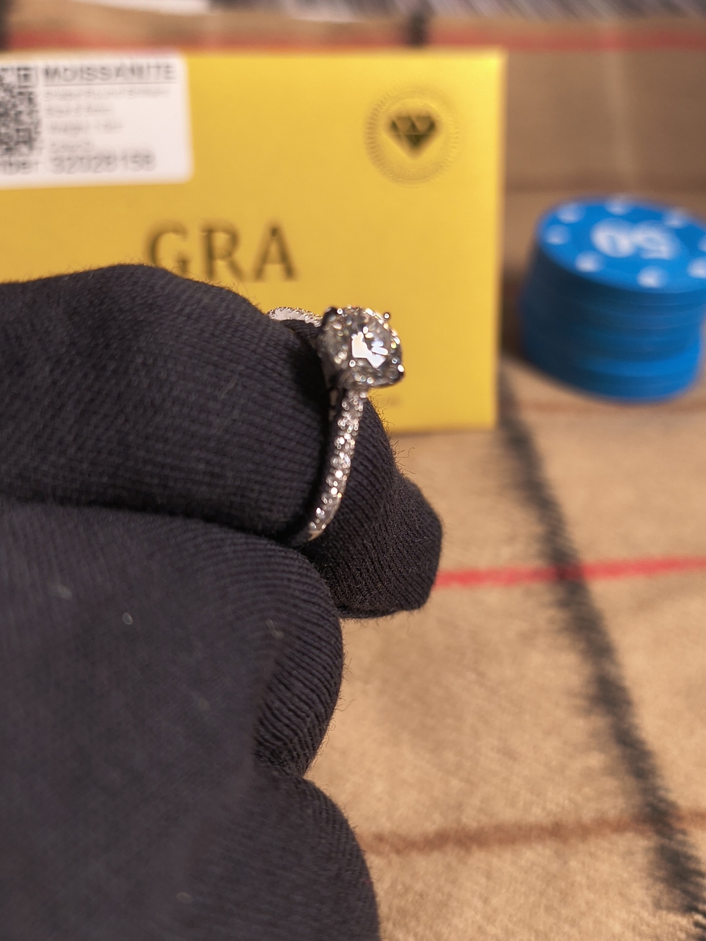 1ct Round Moissanite Ring Size 7 Silver Floral Halo Gift Jewelry - Picture 5 of 8